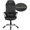 Flash Furniture Personalized High Back Black Vinyl Executive Swivel Chair with Arms
