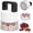 7-in-1 White-2, variant on Cherry Pitter, Heavy-Duty Stainless Steel Pitting Tool, Portable Cherries Corer Stoner with Lock & Pit Container for Cherry Jam (Red)