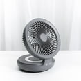 thumbnail image 3 of Zeiwohndc 4000mAh 4 Speed Foldable Fan With LED Lamp Oscillation Fan Wall Hanging Fan, 3 of 20