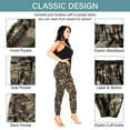 thumbnail image 7 of Double Denim Women's Cargo Jogger Casual Elastic High Waist Sweatpants Tapered Leg Fatigue Pants with 6 Pockets SCP-2049 Black L, 7 of 7