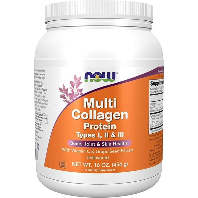 Proteína Now Multi Colágeno Protein tipo 1 2 3 454gr