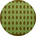 thumbnail image 1 of Ahgly Company Indoor Round Abstract Green Contemporary Area Rugs, 7' Round, 1 of 1