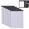 thumbnail image 2 of 5 Pack Legal Pads for Office Supplies Paper Pads, White Note Pads for Work Lined Writing Pads Notebook White Legal Pads Wide Ruled Notepads 25 Sheets Per Writing Pad Legal Note Pad(White*5), 2 of 9
