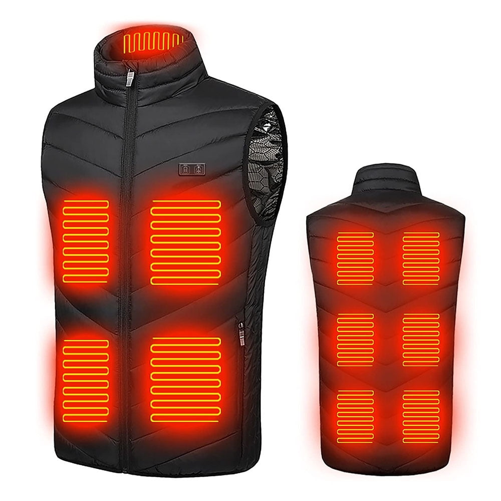 Freefa Electric Heated Vest USB Lightweight Size Right 5 Heating Zones Water Wind Resistant with Touchscreen Glove 