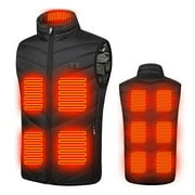 Tuscom Heated Vest for Women and Men, Men's Vest with 3 Heating Levels, 11 Heating Zones, Lightweight Electric Heated Jacket Winter Coat for Women and Men