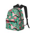 thumbnail image 2 of Haiem Tropical Flamingo Lightweight Backpack for School, Classic Basic Water Resistant Casual Daypack for Travel with Bottle Side Pockets, 2 of 7