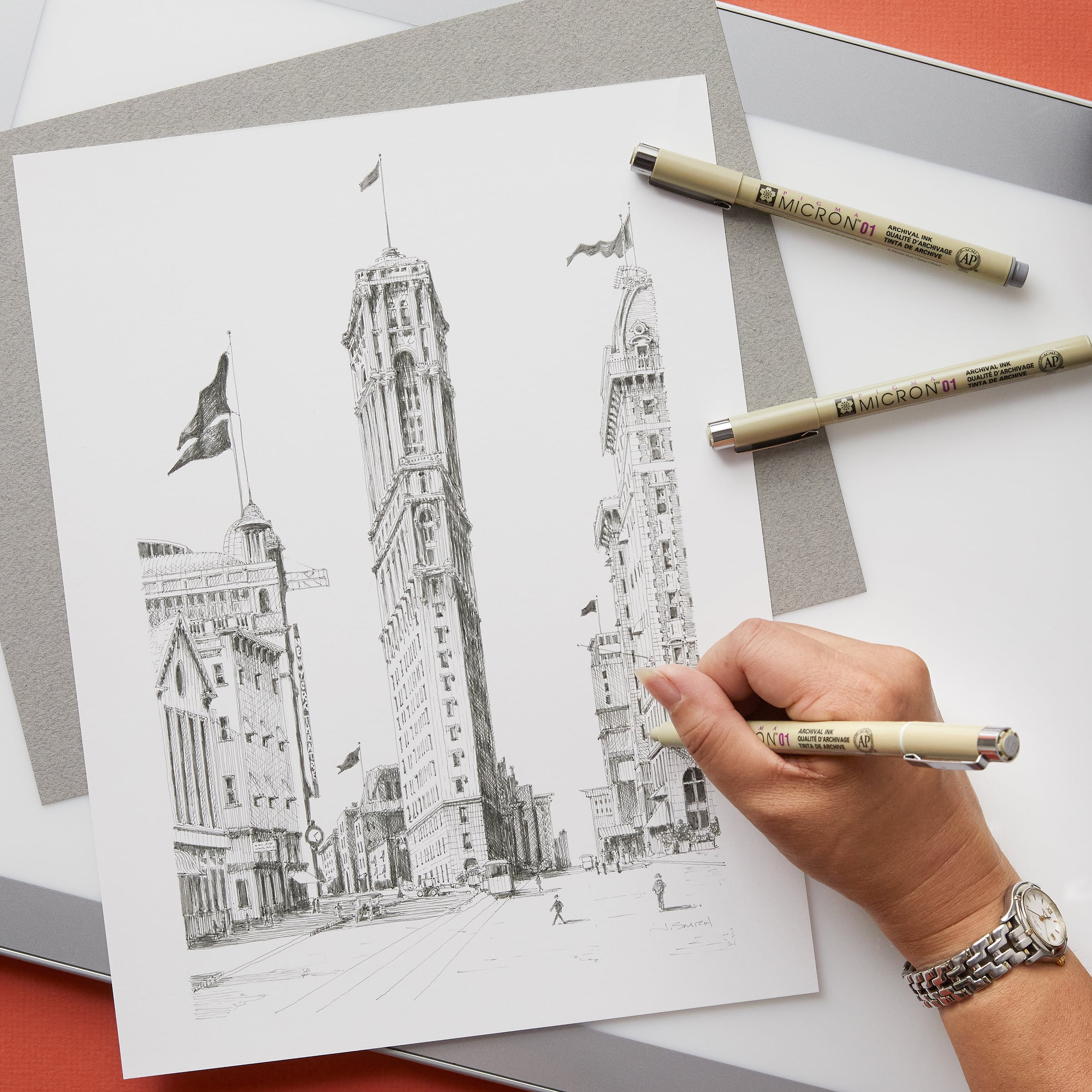 Micron Brush Gray Pens, 6 Packs: 8 ct. (48 total)