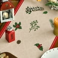 thumbnail image 3 of mubwai Xmas Tree Gift 210 GSM Christmas Table Runner, Red Seasonal Winter Kitchen Dining Table Decoration for Home Party Decor 13x72 Inch, 3 of 7