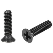 Uxcell M4 x 14mm Phillips Screw Fastener Black Zinc Plated 50 Pack