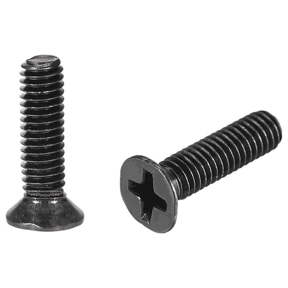 Uxcell M4 x 14mm Phillips Screw Fastener Black Zinc Plated 50 Pack