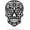 Black, variant on Day of the Dead Sugar Skull Metal Wall Art– Handcrafted Steel Décor for Día de los Muertos– Indoor/Outdoor Rust-Resistant Wall Hanging– Vibrant Mexican Sugar Skull Design, 4 Sizes & 8 Colors (B-12)