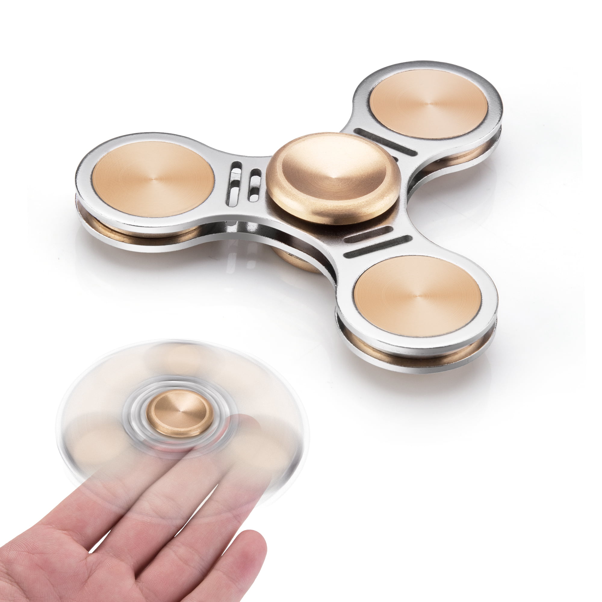 Golden Spinner Fidget EDC Hand Spinner  Wheel Style for Autism and ADHD 