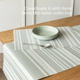 thumbnail image 3 of over&back Set of 4 Reversible Woven Placemats - Colorful Dining Room Table Mat - UVA/UVB-Proof Polypropylene - Indoor and Outdoor Kitchen and Home Decor - Striped - Green - Rectangle, 3 of 12