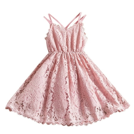 

Little Girls Dresses Gown Clothes Solid Party Dress Baby Kids Toddler Dress Ball Lace Princess Dress&Skirt