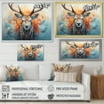 thumbnail image 4 of Designart "Antelope Geometric I" Animals Floater Framed Wall Art Living Room, 4 of 7