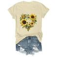 thumbnail image 2 of Tittly T Shirts for Women Graphic Tees Womens Fashion Workout T Shirts Athletic Plus Size Tops Summer Trendy Clothes Short Sleeve Spring Tee Tshirts Shirts Spring Tops for Women Beige L, 2 of 5