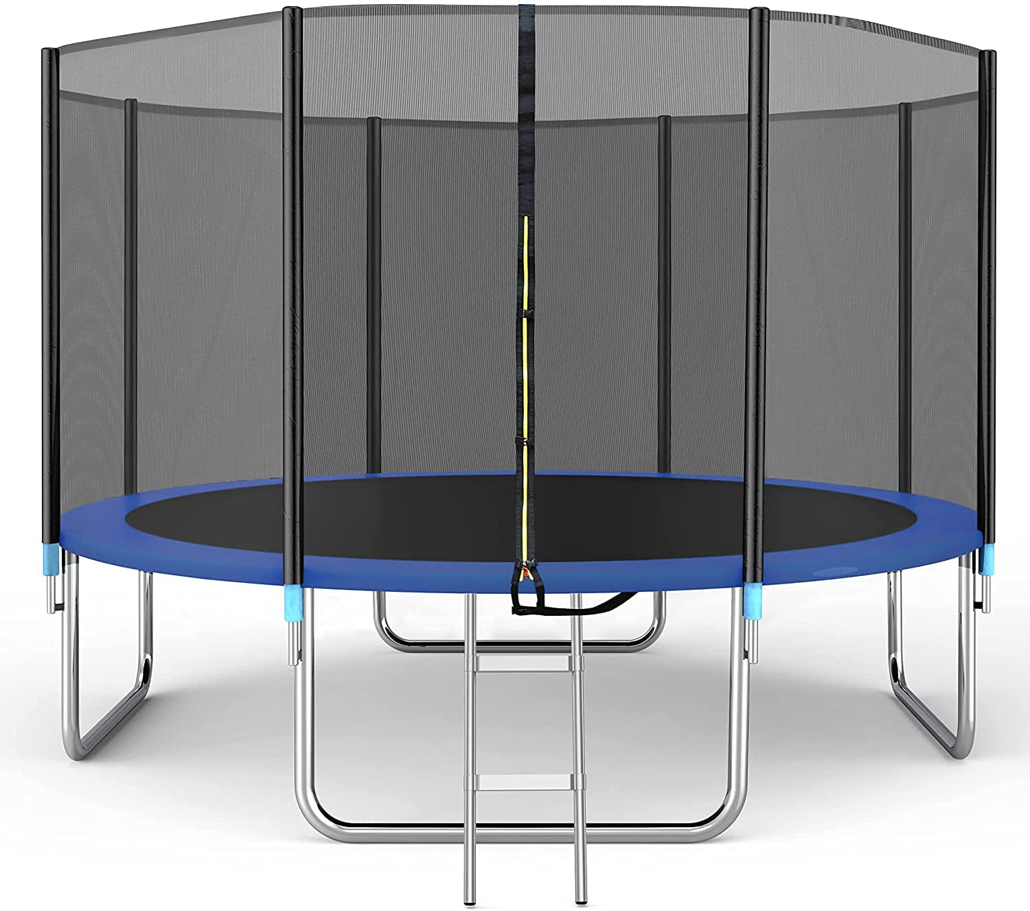 Trampoline with Safety Enclosure Net Spring Pad and Ladder 330LBS Load 