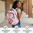 thumbnail image 4 of Aplkyhs Strawberry Capybara Kids School Backpack Set 4 Pieces with Lunch Bag Pencil Case and Water Bottle Holder Large Capacity Bookbag for Girls Boys, 4 of 7