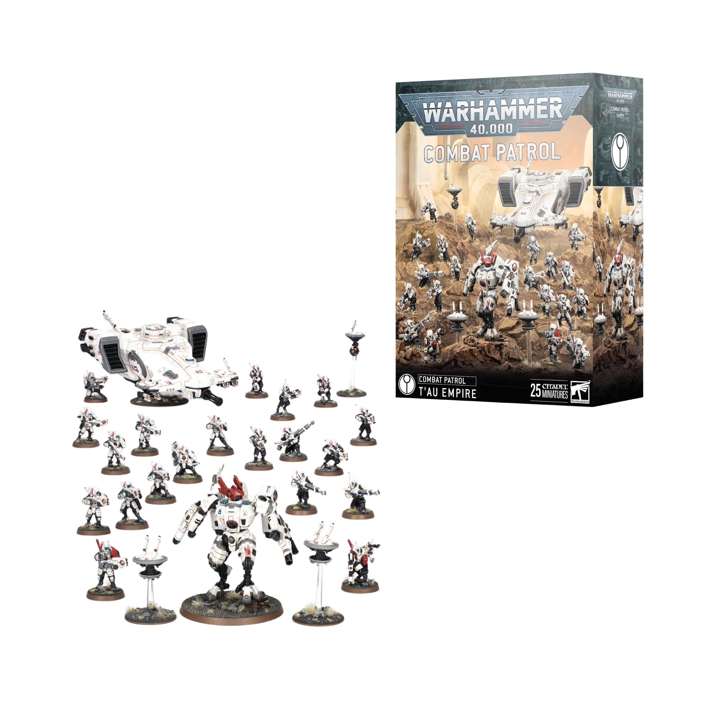 Warhammer 40,000 Combat Patrol T'au Empire Tabletop Game - 25 Citadel Miniatures