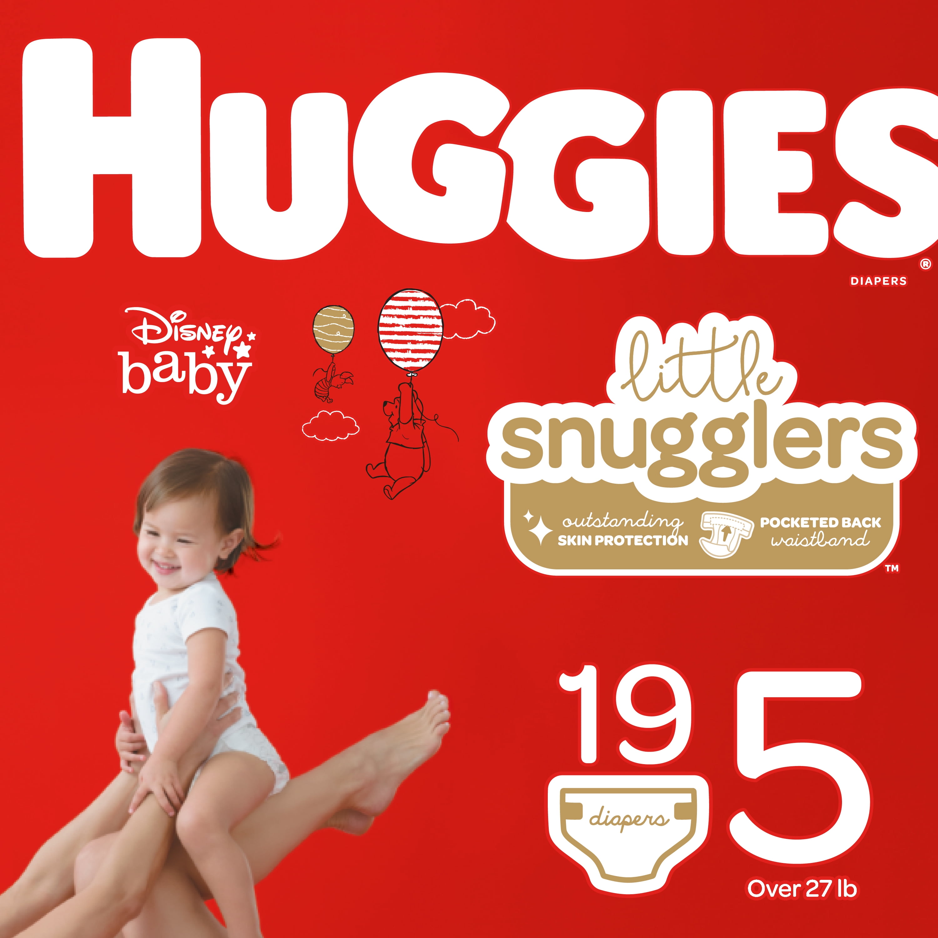 HUGGIES Little Snugglers Diapers, Size 5, 19 Count