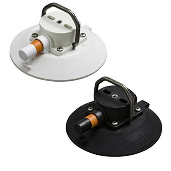 VM1104W 6 in. White Vacuum Mount with Aluminum Handle