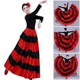 thumbnail image 2 of Spanish Dance Skirt Belly Dance Skirt Big Swing Flamenco Skirts Spanish Folk Costume for Mexico Ballet Folklorico, 2 of 9