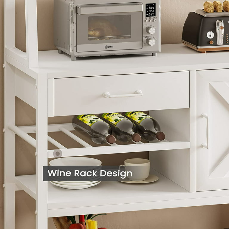 Microwave Oven Rack White Kitchen Counter Top Display Stand Cabinet By –