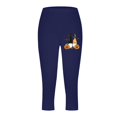 thumbnail image 3 of Bovemsi Workout Clothes for Women Vacation Outfits for Women Blue High Waist Stretchy Halloween Graphic Yoga Pants, 7/8 Length Slim Workout Running Leggings M, 3 of 3
