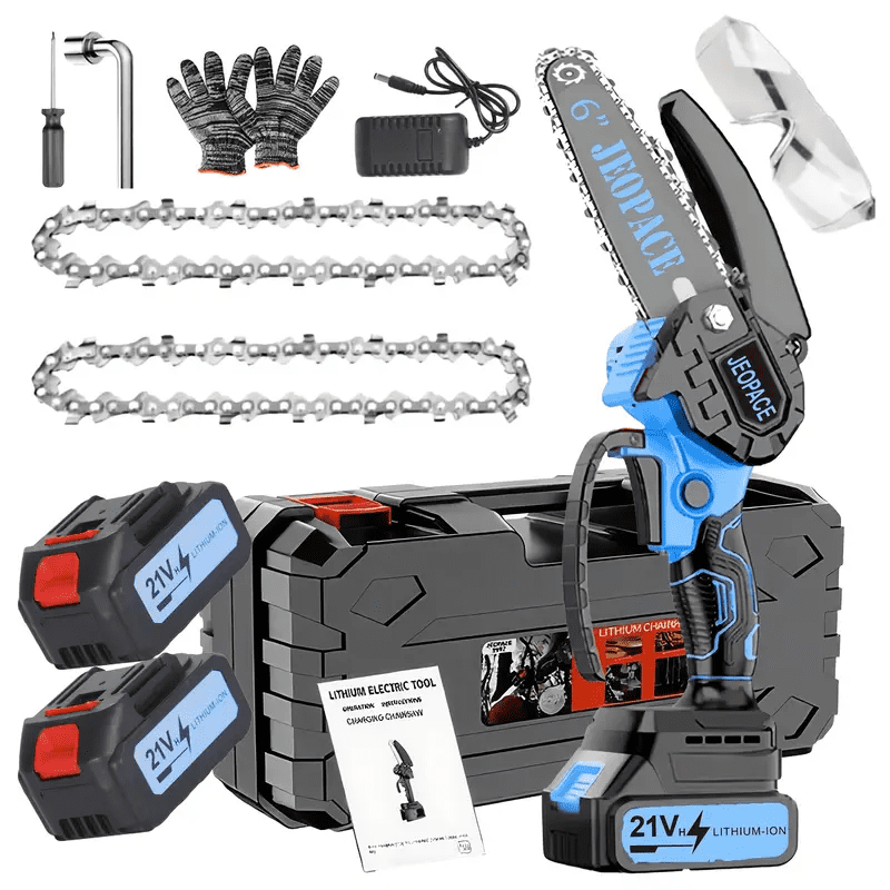 Mini Cordless Saw, 6-inch Handheld Chainsaw, Cordless Mini Electric Saw 6 Inches, Handheld Electric Chainsaw Suitable For Tree Pruning And Cutting, For Use In Yards, Homes, And Gardens.