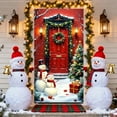 thumbnail image 4 of Hometravel Large Christmas Door Cover, Festive Seasonal Entryway Decoration, Holiday Theme Fabric Wall Hanging for Home and Party, 4 of 6