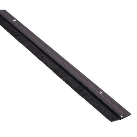 NATIONAL GUARD B606DKB-48 Door Sweep,4 ft.,Aluminum,Nylon Brush G1872066