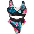 thumbnail image 3 of Bikini de para Mujer Conjunto de Polka Dot Leaves Traje de baño con Estampado de Cuadros Traje de baño de Playa de Verano JadeP Conjunto de Bikini de dos piezas para mujer, 3 of 8