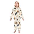 thumbnail image 2 of Fluffy Pajamas Set Fuzzy Winter Warm Pj Sets Pullover Tops and Long Pants Chickens Pattern Large, 2 of 8