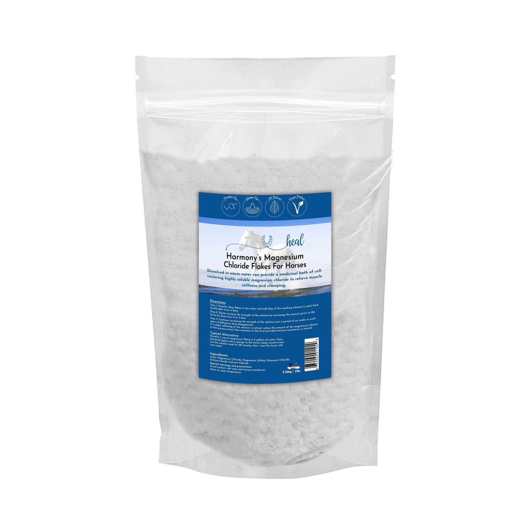 Magnesium Chloride Flakes for Horses 5lbs