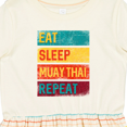 thumbnail image 4 of Inktastic Eat Sleep Muay Thai Repeat Girls Toddler Dress, 4 of 5