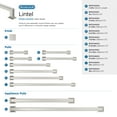 thumbnail image 7 of Amerock Lintel 5-1/16 inch (128mm) Center-to-Center Satin Nickel Cabinet Pull, 7 of 7