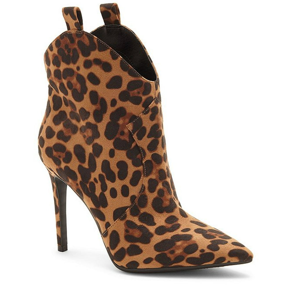 Jessica Simpson - Jessica Simpson Pixille Leopard-Print Western High Heel Dress Booties (6.5