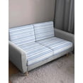 thumbnail image 3 of Blue Striped Couch Cushion Covers Stretch, Washable Sofa Seat Covers Individual Seat Cushion Sofa Slipcovers Farmhouse Stripe Modern Abstract Art Couch Cover Furniture Protector L-1PCS, 3 of 7