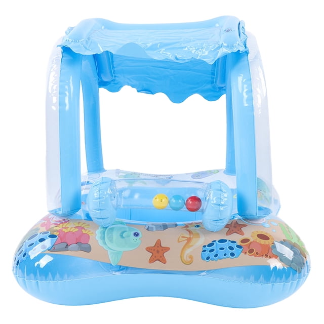 Flotador de piscina para bebés BuyWeek con sombrilla juguete inflable