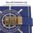 thumbnail image 3 of Lock Journal exquisita cubierta de cuero PU impermeable cuaderno de diario de 100 hojas con cerradura de combinación para registro ANGGREK Otros, 3 of 8