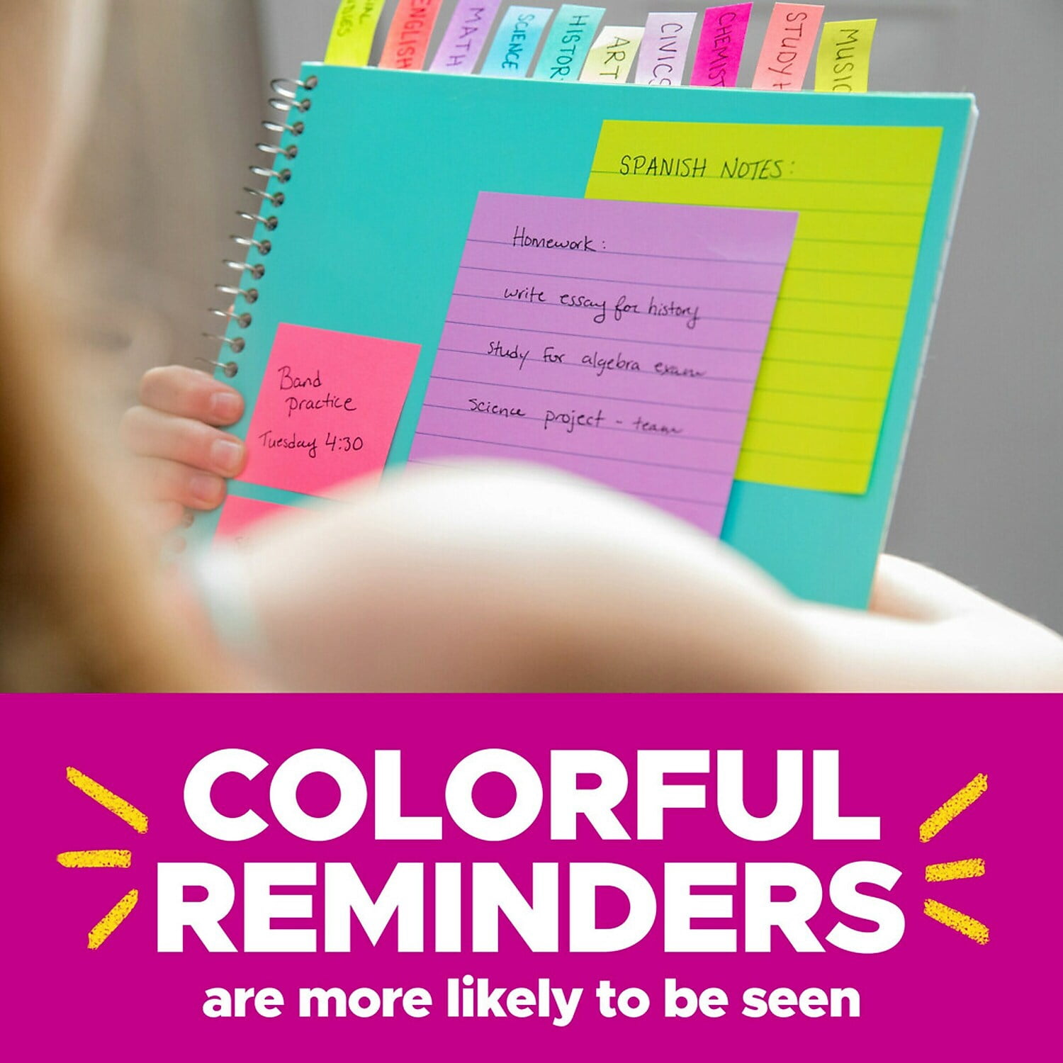 Post-it®, MMM66024SSMIACP, Super Sticky Notes - Supernova Neons Color Collection, 24 / Pack, Blue,Green,Pink,Lilac