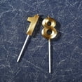 thumbnail image 2 of 18th Birthday Candles Gold Number 18 Cake Topper Party Decorations, 2 of 6
