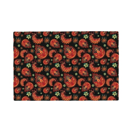 

Placemats Set of 4 Paisley 5 Heat Resistant Non - Slip Place mats Waterproof table mat for Kitchen Dining-6片装