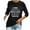 Black long sleeve tops for women, variant on USSUMA Long Sleeve Shirts For Women Trendy - Oversized Boho Daily Tunics Tops for Women O-Neck Long-Sleeves Womens Fall Winter Tees T-Shirt Cartoon Paisley Lace Design Pullover Top
