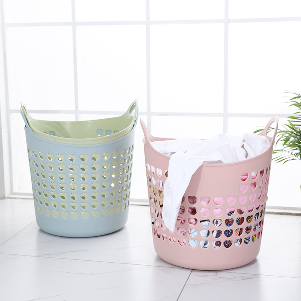 Vonky Plastic Laundry Clothes Basket Dirty Portable shopping supple