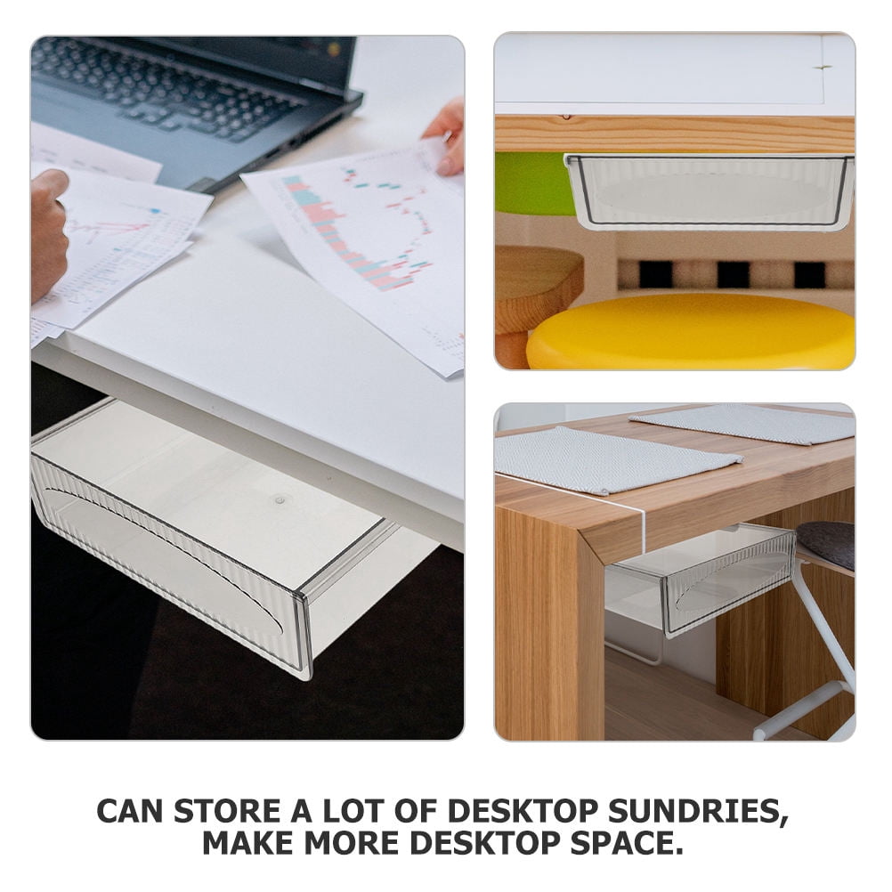 Worgeous Under Desk Drawer Organizer Desk Drawer Attachment Adhesive Under Desk Drawer Box