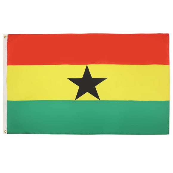 Bandera AZ FLAG Ghana, poliéster, 250 x 150 cm, con 2 ojales