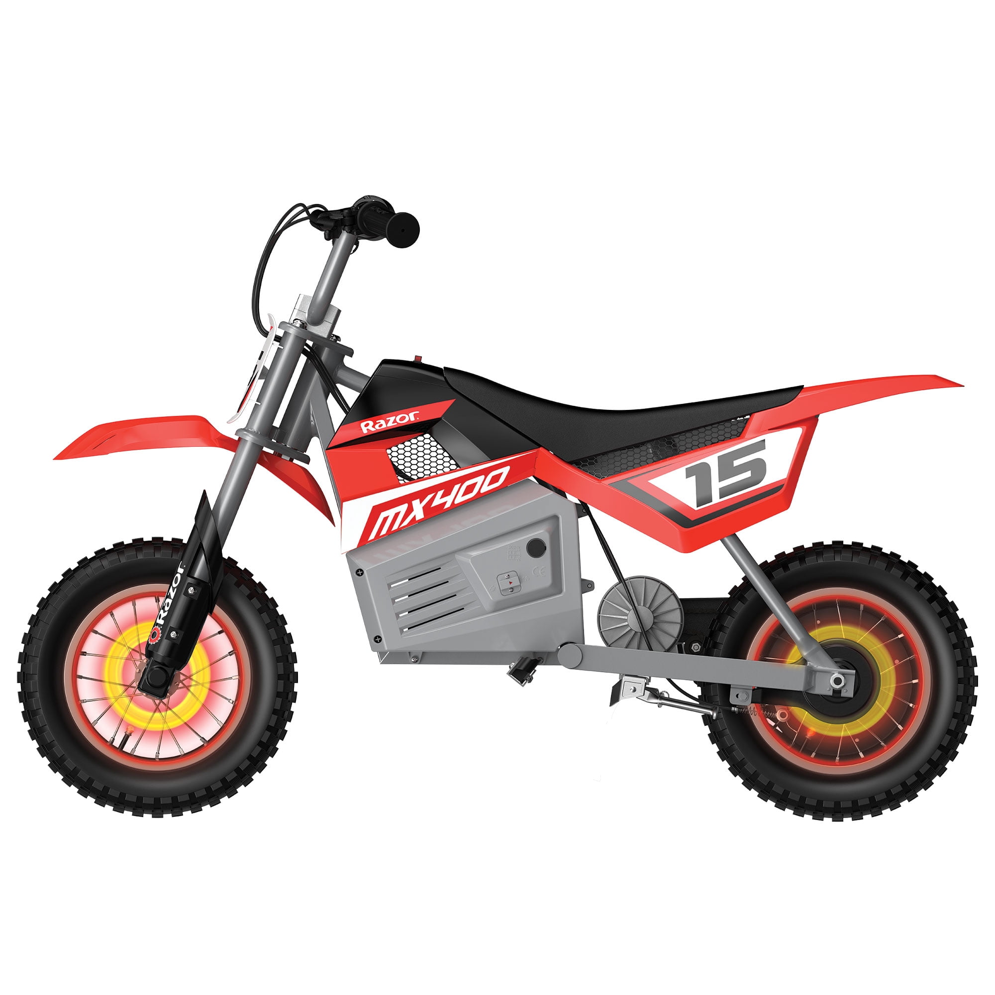 Razor MX400 Dirt Rocket 24V Toy Motocross Motorcycle Dirt Bike, Red (2 Pack)