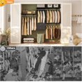 thumbnail image 5 of Closet System, 4-8ft Wood Closet Organizer System with 2 Wooden Drawers, Walk-in Wardrobe Clothes Rack with 4 Hanging Rods, Adjustable Heavy Duty Garment Rack,Black, 5 of 14