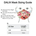 thumbnail image 3 of DALIX Floral Pink Cloth Face Mask Adjustable Nose Piece Reuseable Washable Made in USA - L-XL Size, 3 of 4